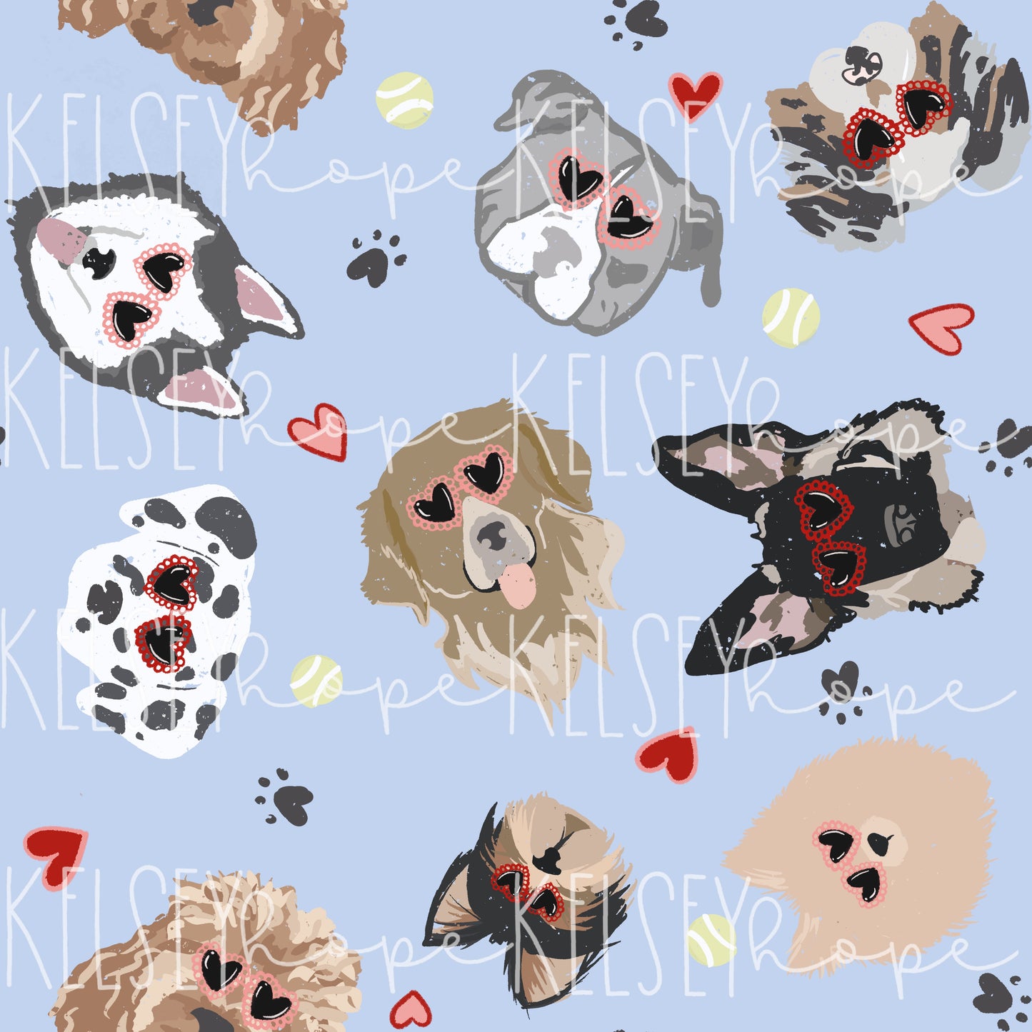 Valentine Pups | Blue