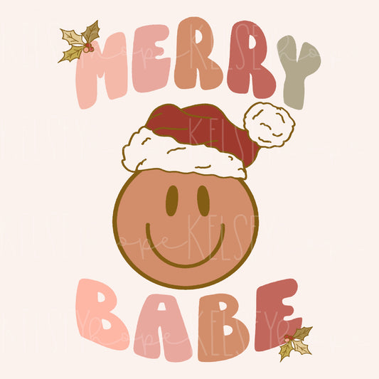 Merry Babe Christmas Smilies- PNG