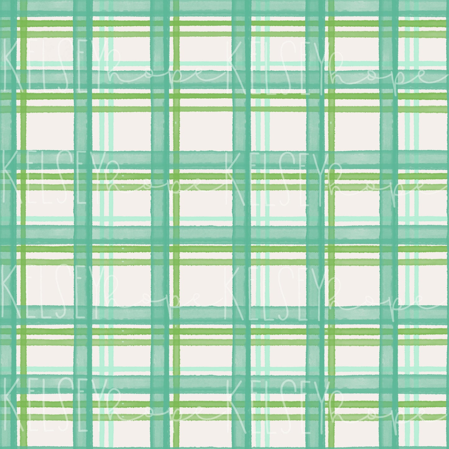 Watercolor Clovers | Coordinating Plaid