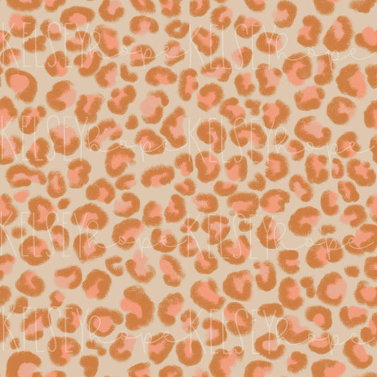 Peachy Tan Retro | Cheetah Print