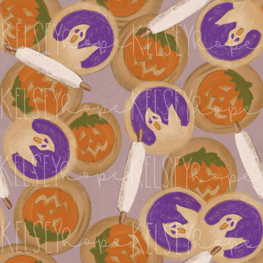 Halloween Cookies on purple