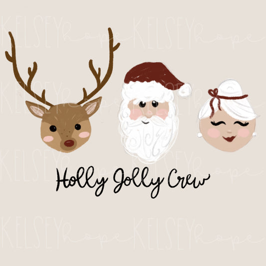 Holly Jolly Christmas Crew  - PNG