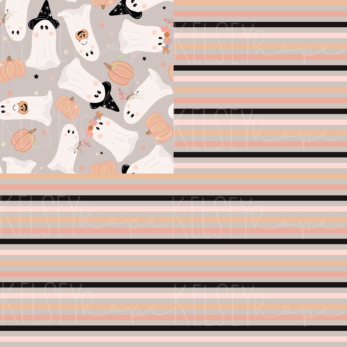 Too Cute To Spook Ghosties - Stripes